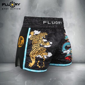 dragons and tigers on muay thai shorts